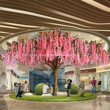 Replika pohon wisteria besar