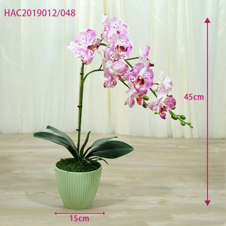 Artificial Orchid Flower Decorative Bonsai With Vase