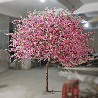 Buatan Pink Peach Bunga Sutra Buatan Pohon